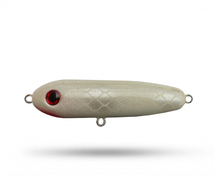 Musky Mojo Baby Wabull - White Diamonds i gruppen Fiskedrag / Jerkbaits hos Örebro Fiske & Outdoor AB (Baby WaBull White)